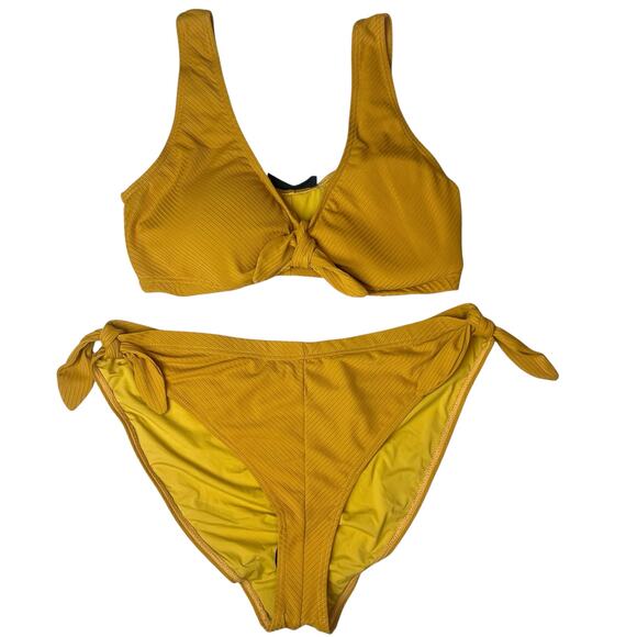 NWT Soncy Sunny Days Two Piece Swimsuit Bikini Mustard Size 12 - Picture 1 of 11
